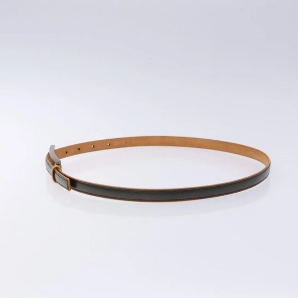 LOUIS VUITTON Belt Leather Black LV Auth 133503 main image 7